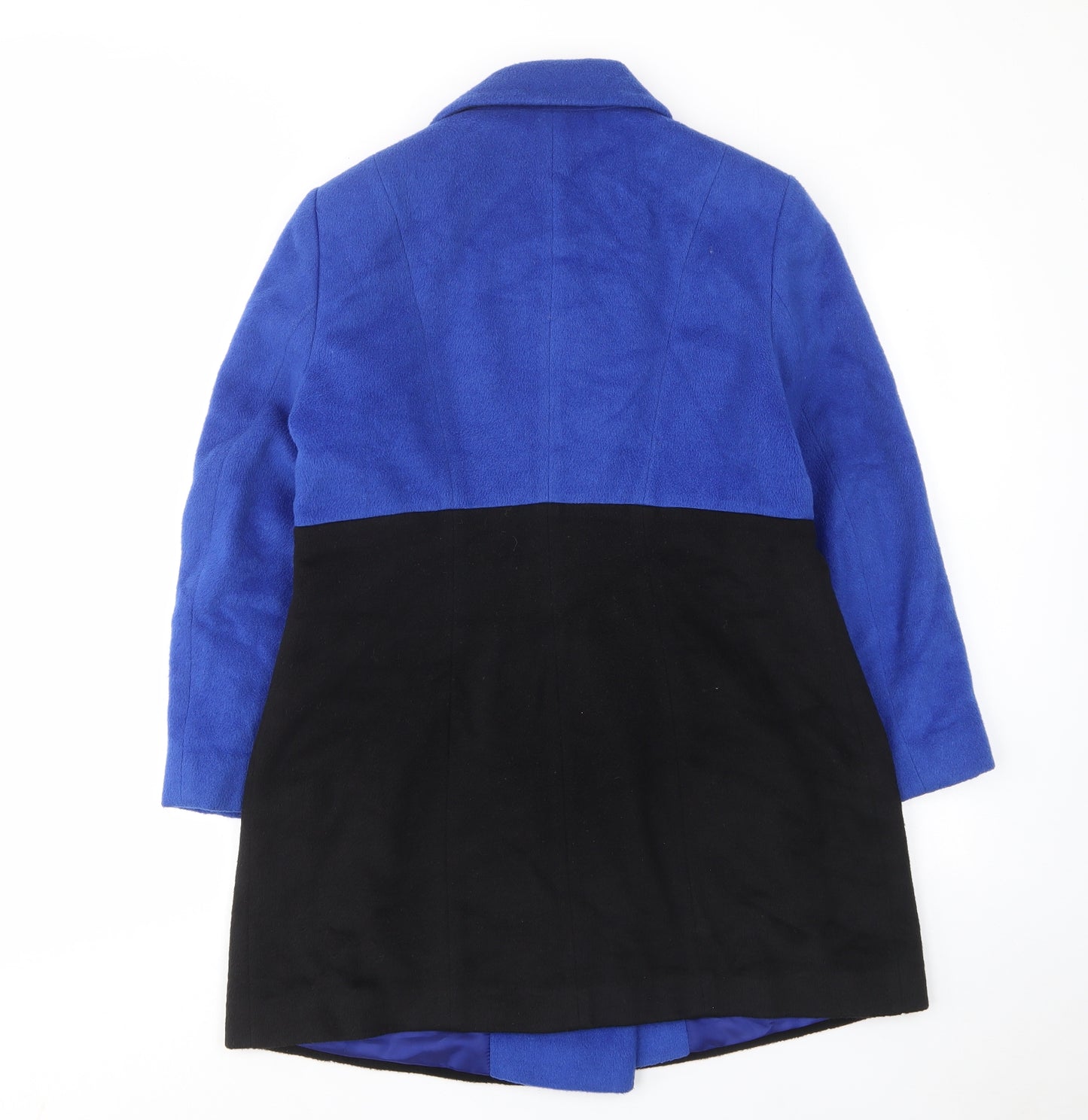 Precis Womens Blue Overcoat Coat Size 12 Button - Pockets, Lining, Collared