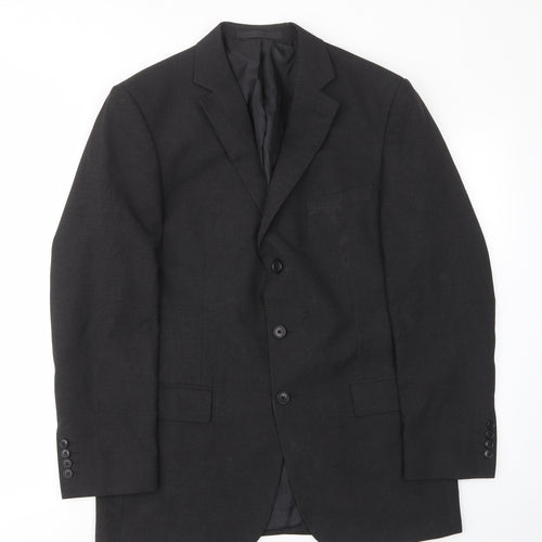 Marks and Spencer Mens Grey Polyester Jacket Suit Jacket Size 40 Regular - Inside pockets, Lined