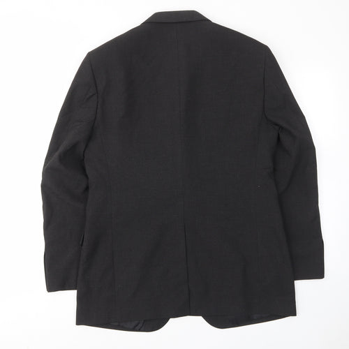 Marks and Spencer Mens Grey Polyester Jacket Suit Jacket Size 40 Regular - Inside pockets, Lined