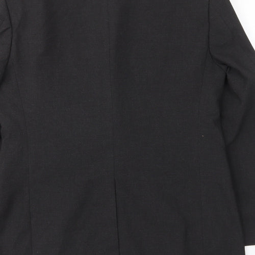 Marks and Spencer Mens Grey Polyester Jacket Suit Jacket Size 40 Regular - Inside pockets, Lined