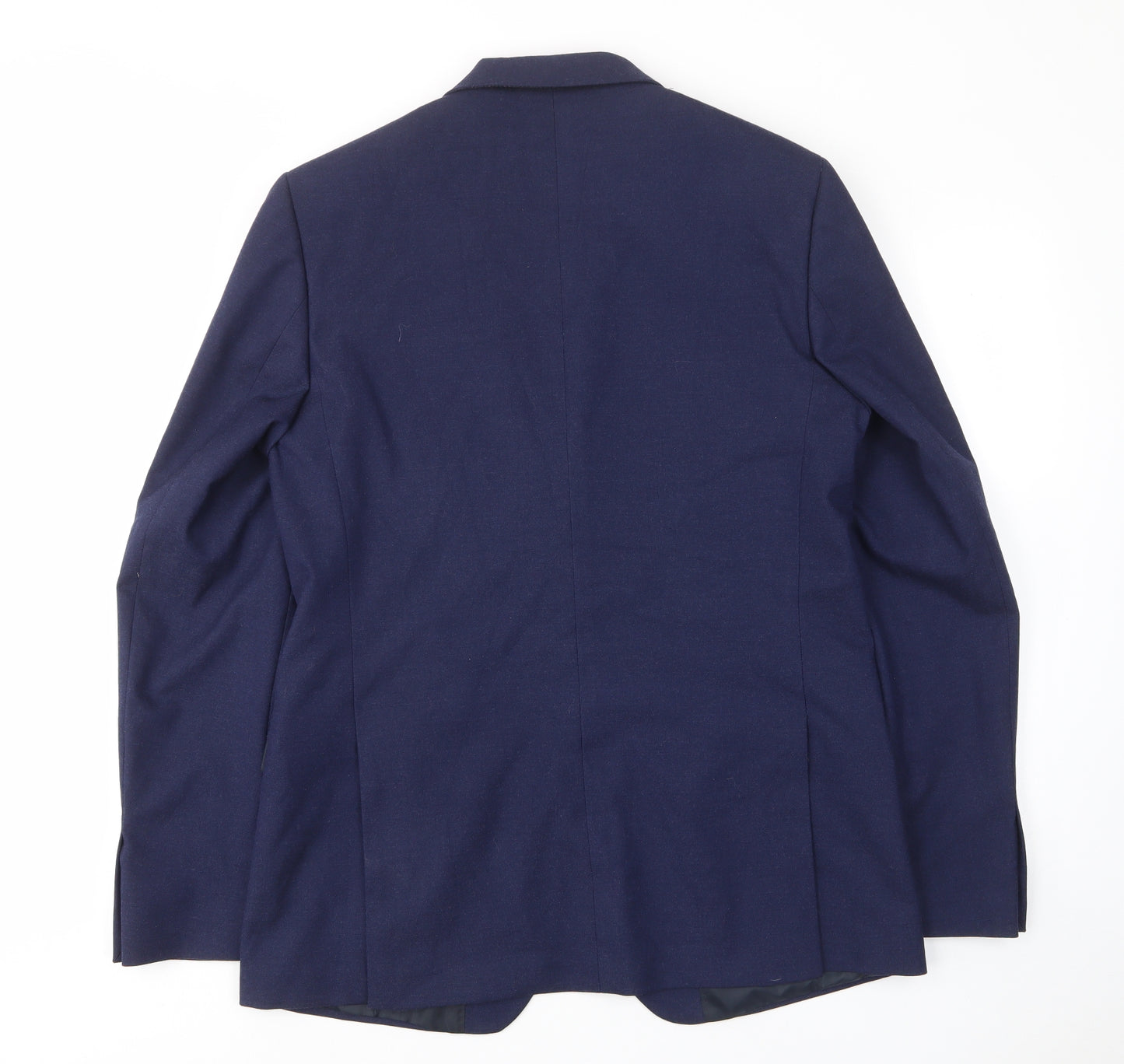 Marks and Spencer Mens Blue Polyester Jacket Suit Jacket Size 42 Regular - Inside pockets