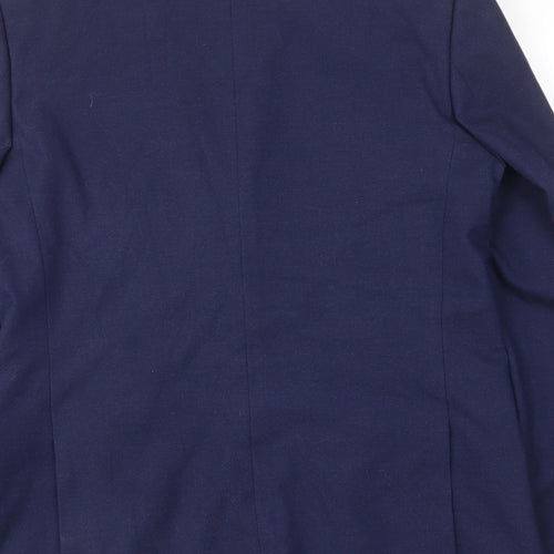 Marks and Spencer Mens Blue Polyester Jacket Suit Jacket Size 42 Regular - Inside pockets