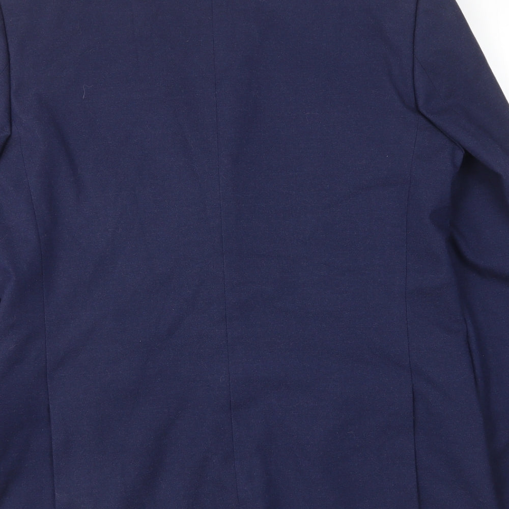 Marks and Spencer Mens Blue Polyester Jacket Suit Jacket Size 42 Regular - Inside pockets