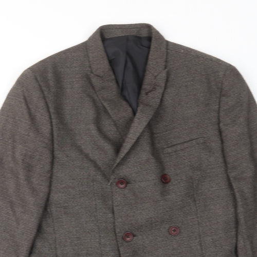 ASOS Mens Brown Wool Jacket Suit Jacket Size 40 Regular - Inside pockets