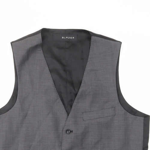 Blazer Mens Grey Wool Jacket Suit Waistcoat Size M Regular