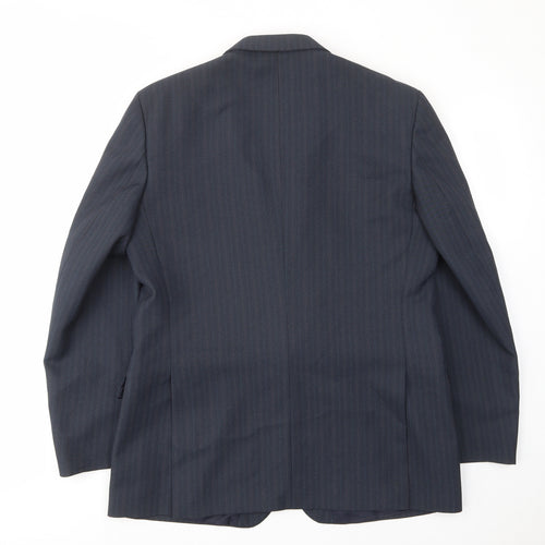Greenwoods Mens Brown Striped Polyester Jacket Suit Jacket Size 42 Regular - Inside pockets