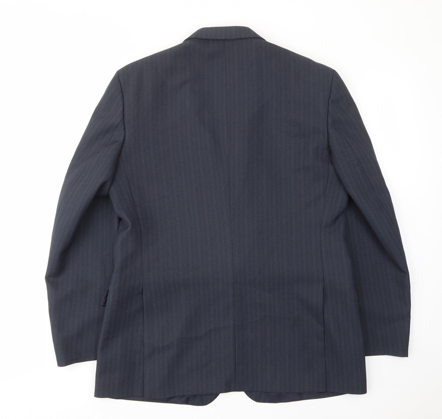 Greenwoods Mens Brown Striped Polyester Jacket Suit Jacket Size 42 Regular - Inside pockets