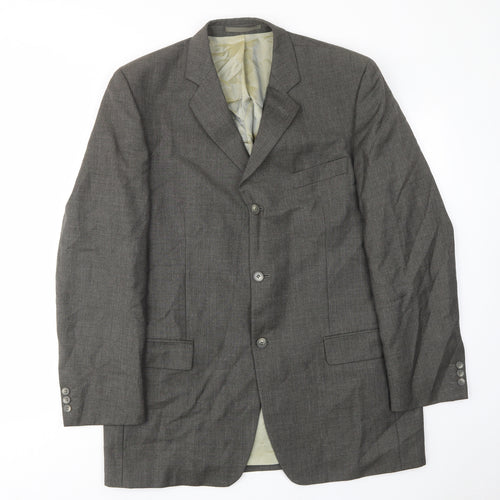 Karl Jackson Mens Grey Wool Jacket Suit Jacket Size 42 Regular - Inside pockets