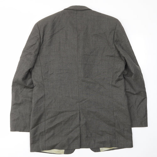 Karl Jackson Mens Grey Wool Jacket Suit Jacket Size 42 Regular - Inside pockets