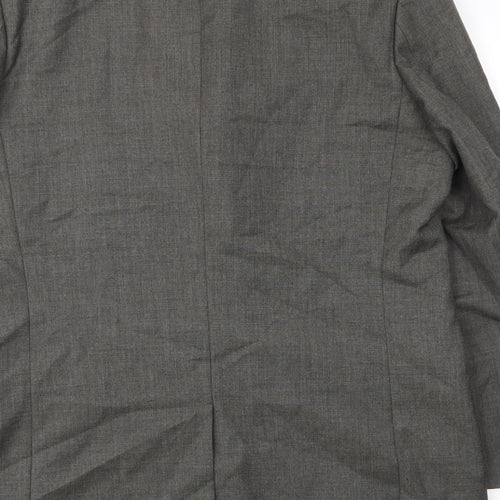 Karl Jackson Mens Grey Wool Jacket Suit Jacket Size 42 Regular - Inside pockets