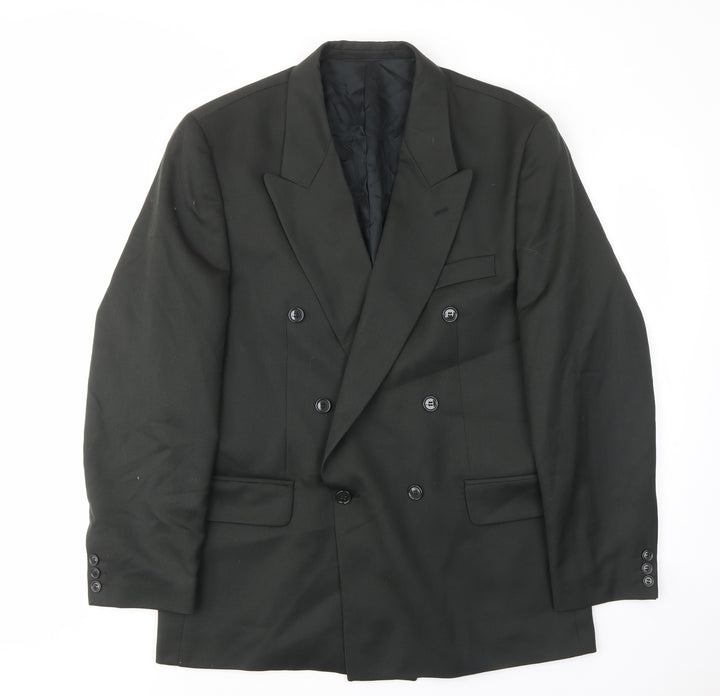 Hornes Brothers Mens Grey Polyester Jacket Suit Jacket Size 40 Regular - Inside pockets