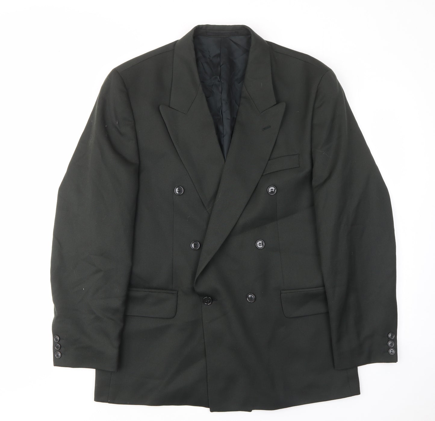 Hornes Brothers Mens Grey Polyester Jacket Suit Jacket Size 40 Regular - Inside pockets