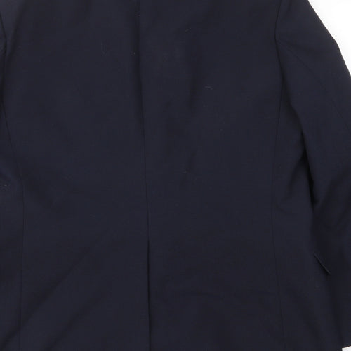 St Michael Mens Blue Wool Jacket Suit Jacket Size 42 Regular - Inside pockets