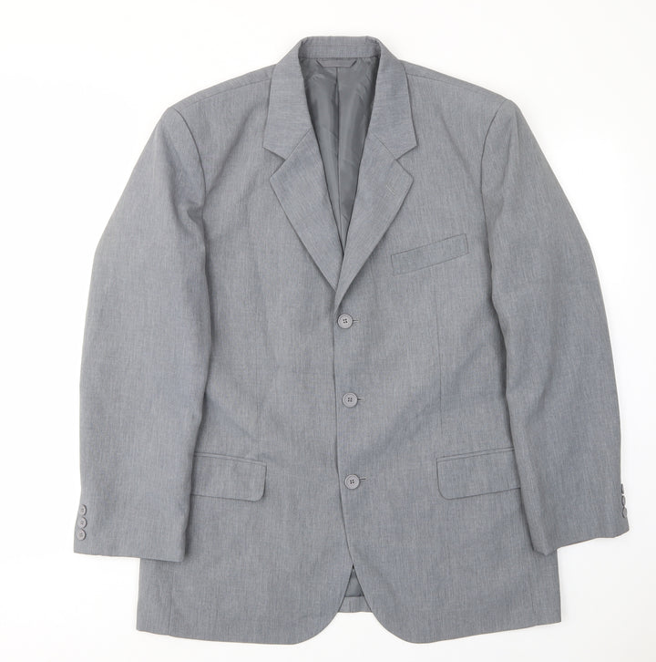 Modern Classics Mens Grey Polyester Jacket Suit Jacket Size 42 Regular - Inside pockets