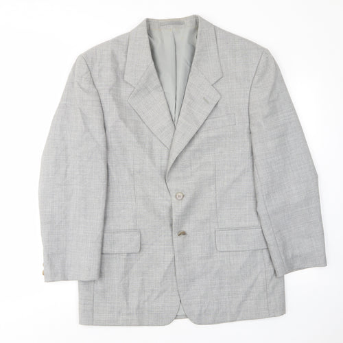 Skopes Mens Grey Polyester Jacket Suit Jacket Size 40 Regular - Inside pockets