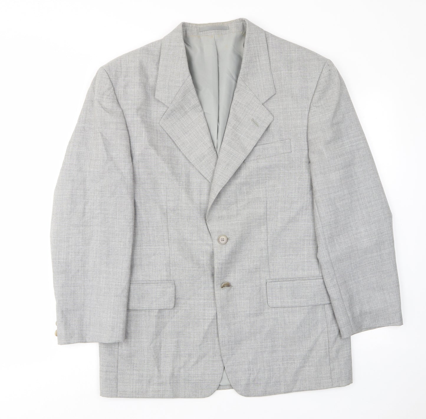 Skopes Mens Grey Polyester Jacket Suit Jacket Size 40 Regular - Inside pockets