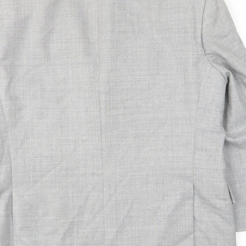Skopes Mens Grey Polyester Jacket Suit Jacket Size 40 Regular - Inside pockets