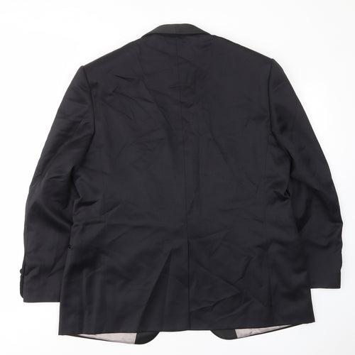 Marks and Spencer Mens Black Wool Jacket Suit Jacket Size 44 Regular - Inside pockets