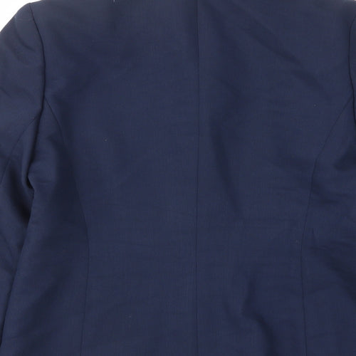 Style File Womens Blue Jacket Size 10 Button - Collared
