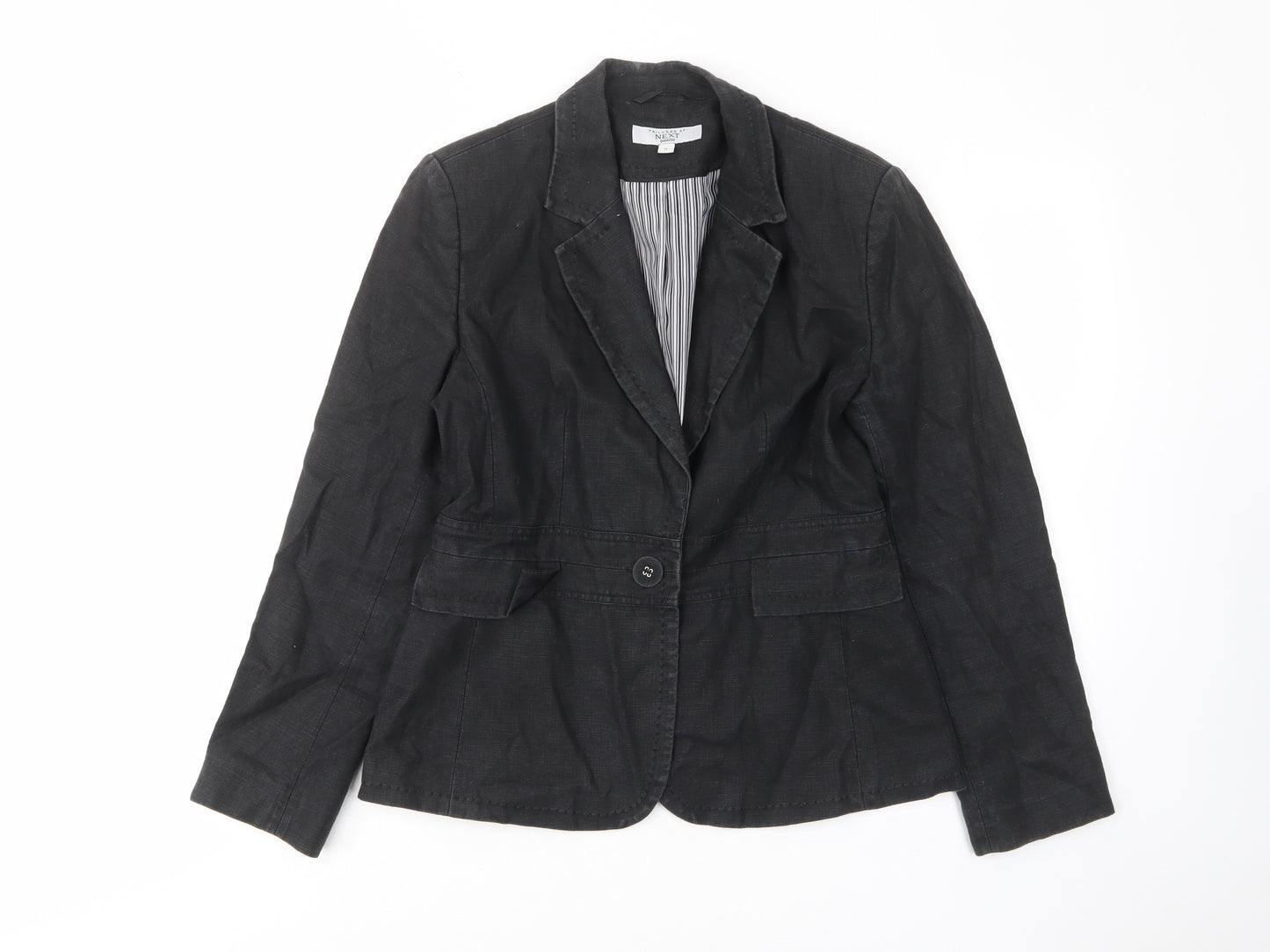 NEXT Womens Black Jacket Blazer Size 12 Button