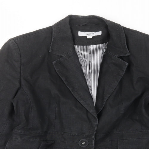 NEXT Womens Black Jacket Blazer Size 12 Button