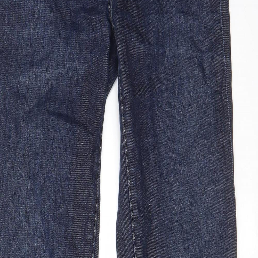 Jerome Dahan Womens Blue Cotton Bootcut Jeans Size 25 in L30 in Regular Zip - Pockets