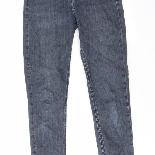 Topshop Womens Blue Cotton Skinny Jeans Size 26 in L30 in Regular Zip - Pockets