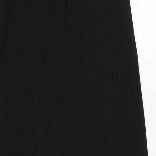 Zara Womens Black Polyester Bodycon Size M Sweetheart Zip - Boned Corset Thigh Slit