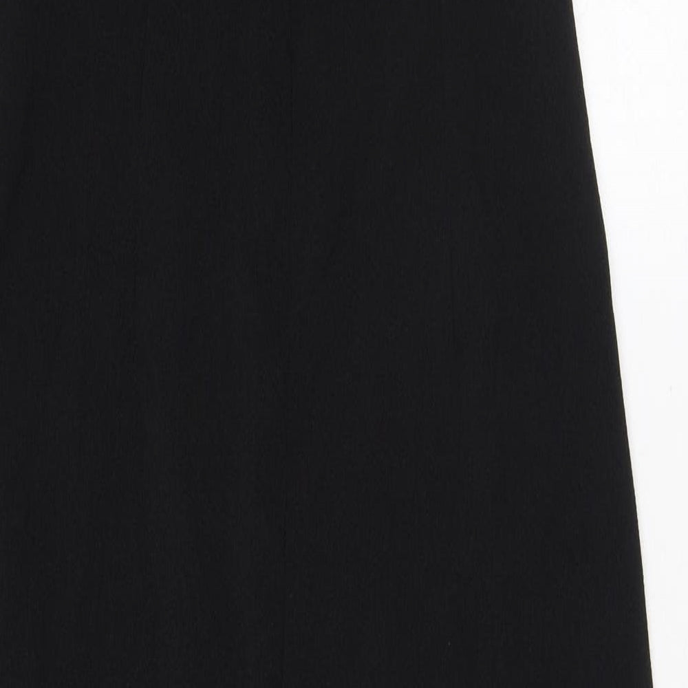 Zara Womens Black Polyester Bodycon Size M Sweetheart Zip - Boned Corset Thigh Slit