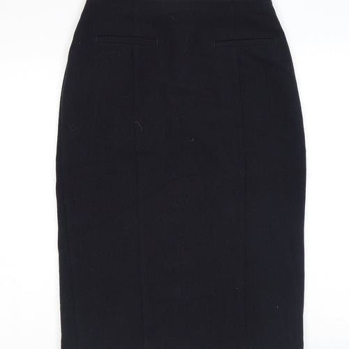 Marks and Spencer Womens Blue Polyester Straight & Pencil Skirt Size 12 Zip