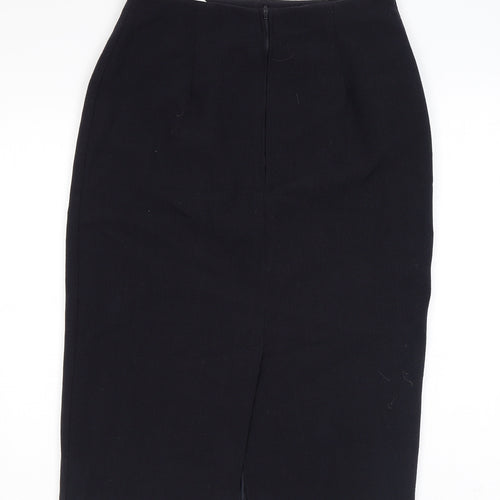 Marks and Spencer Womens Blue Polyester Straight & Pencil Skirt Size 12 Zip
