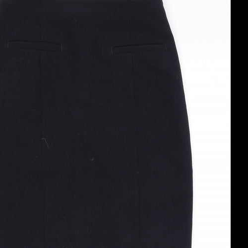 Marks and Spencer Womens Blue Polyester Straight & Pencil Skirt Size 12 Zip