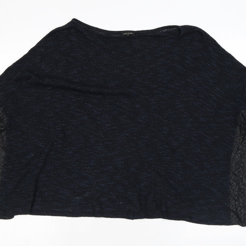River Island Womens Blue Round Neck Animal Print Viscose Pullover Jumper Size 10 - Snake Print