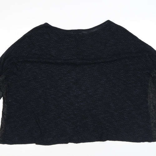River Island Womens Blue Round Neck Animal Print Viscose Pullover Jumper Size 10 - Snake Print