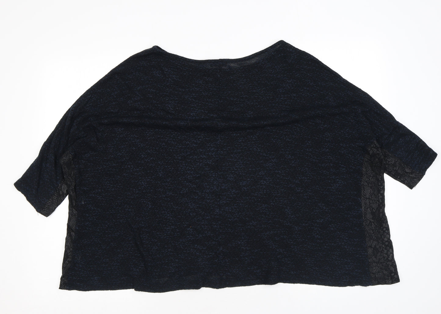 River Island Womens Blue Round Neck Animal Print Viscose Pullover Jumper Size 10 - Snake Print