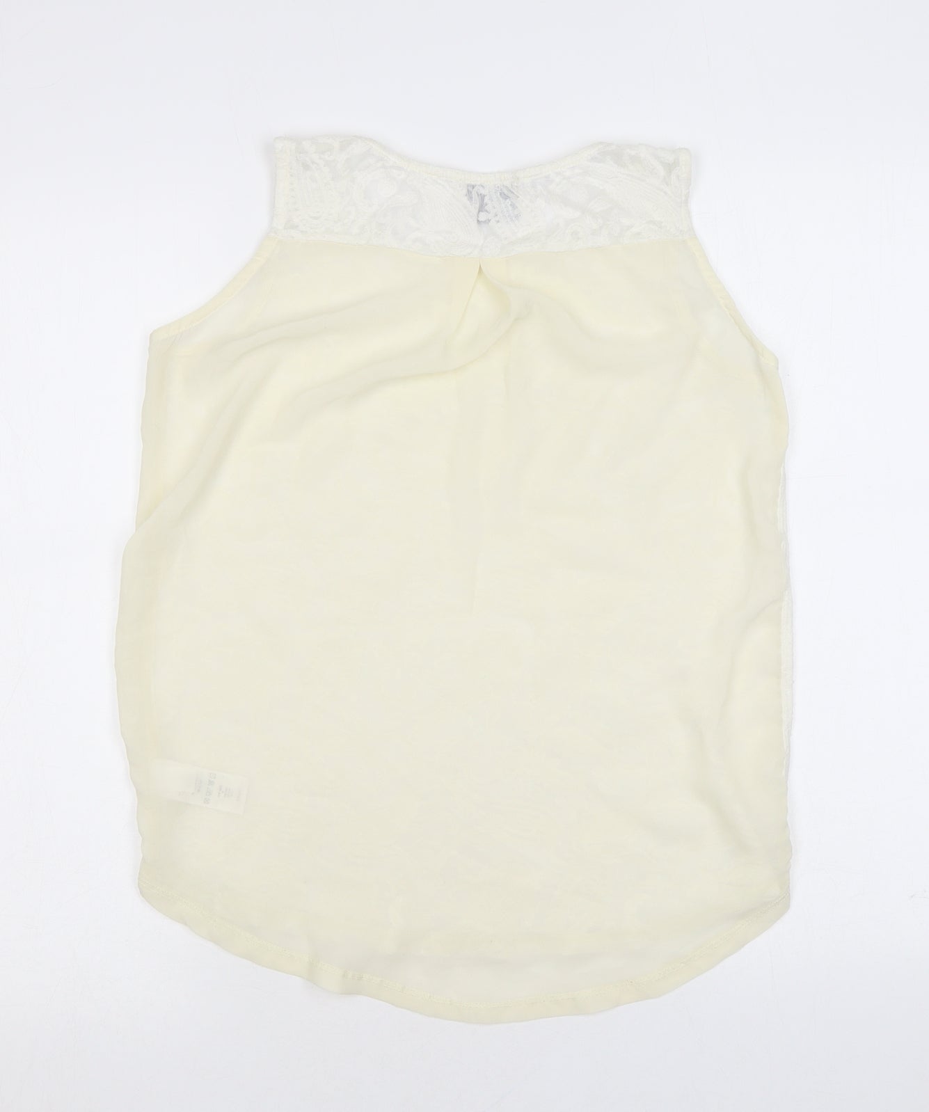 NEXT Womens Ivory Paisley Cotton Basic Tank Size 8 Round Neck
