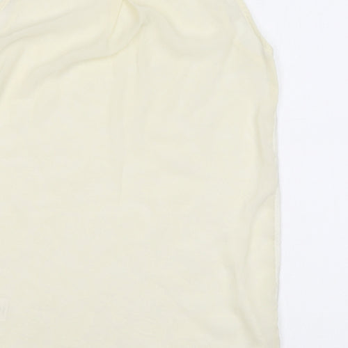 NEXT Womens Ivory Paisley Cotton Basic Tank Size 8 Round Neck