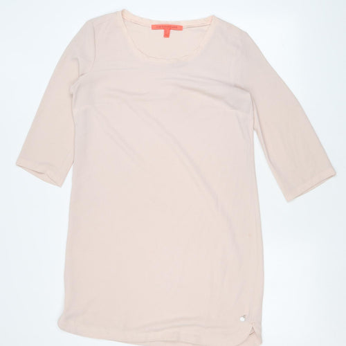 Mango Womens Pink Polyester A-Line Size M Scoop Neck Pullover