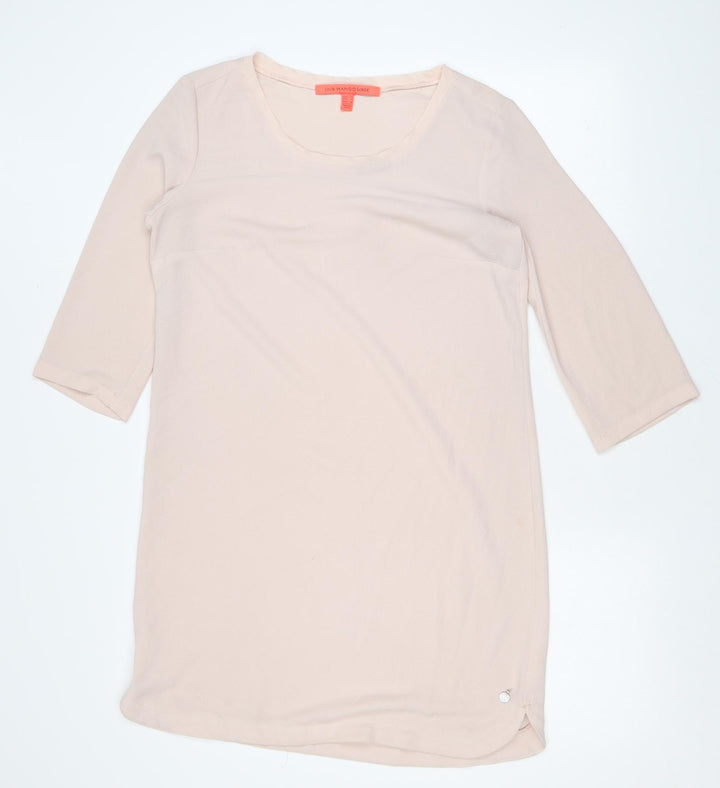 Mango Womens Pink Polyester A-Line Size M Scoop Neck Pullover