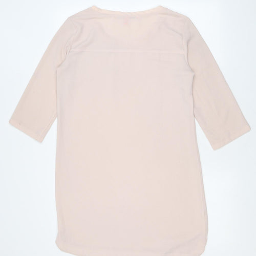 Mango Womens Pink Polyester A-Line Size M Scoop Neck Pullover