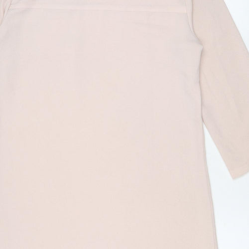 Mango Womens Pink Polyester A-Line Size M Scoop Neck Pullover