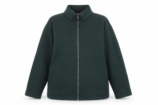Front view of Cotswold women’s green jacket, size XL, zip - collared