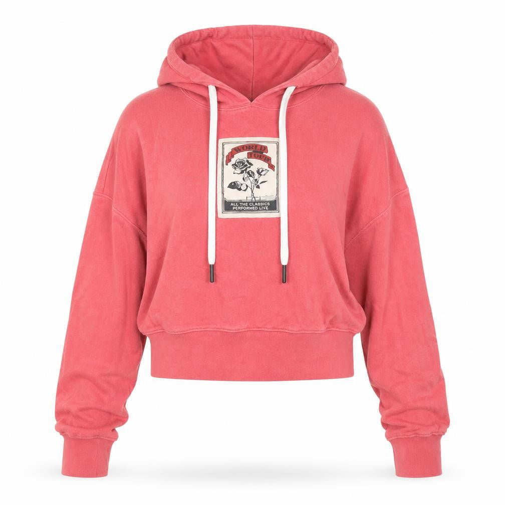 Urban Revivo Womens Red Cotton Pullover Hoodie Size 8 Drawstring - World Tour