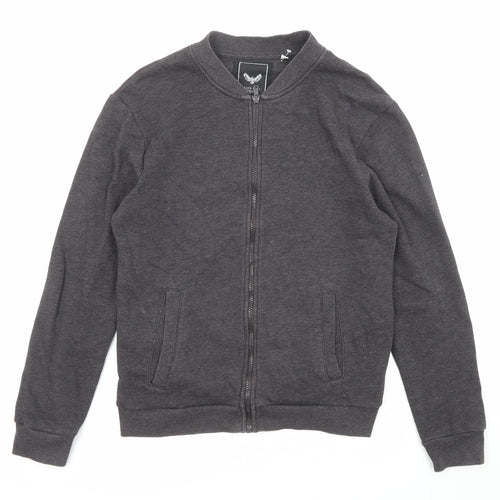 Brave Soul Mens Grey Jacket Size M Zip - Pockets