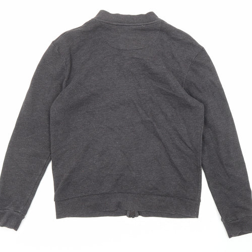 Brave Soul Mens Grey Jacket Size M Zip - Pockets