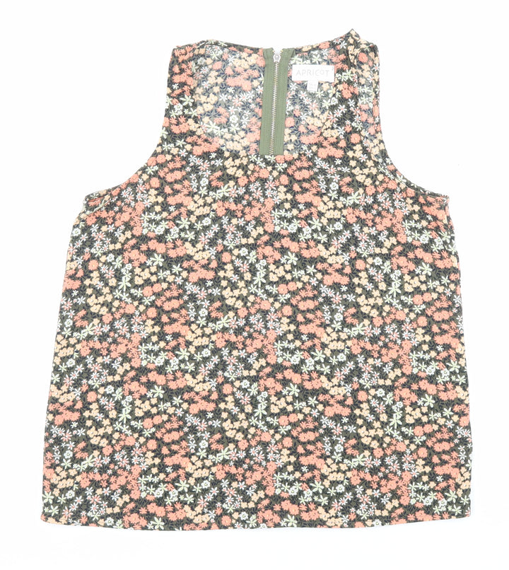 Apricot Womens Multicoloured Floral Polyester Basic Tank Size 10 Scoop Neck