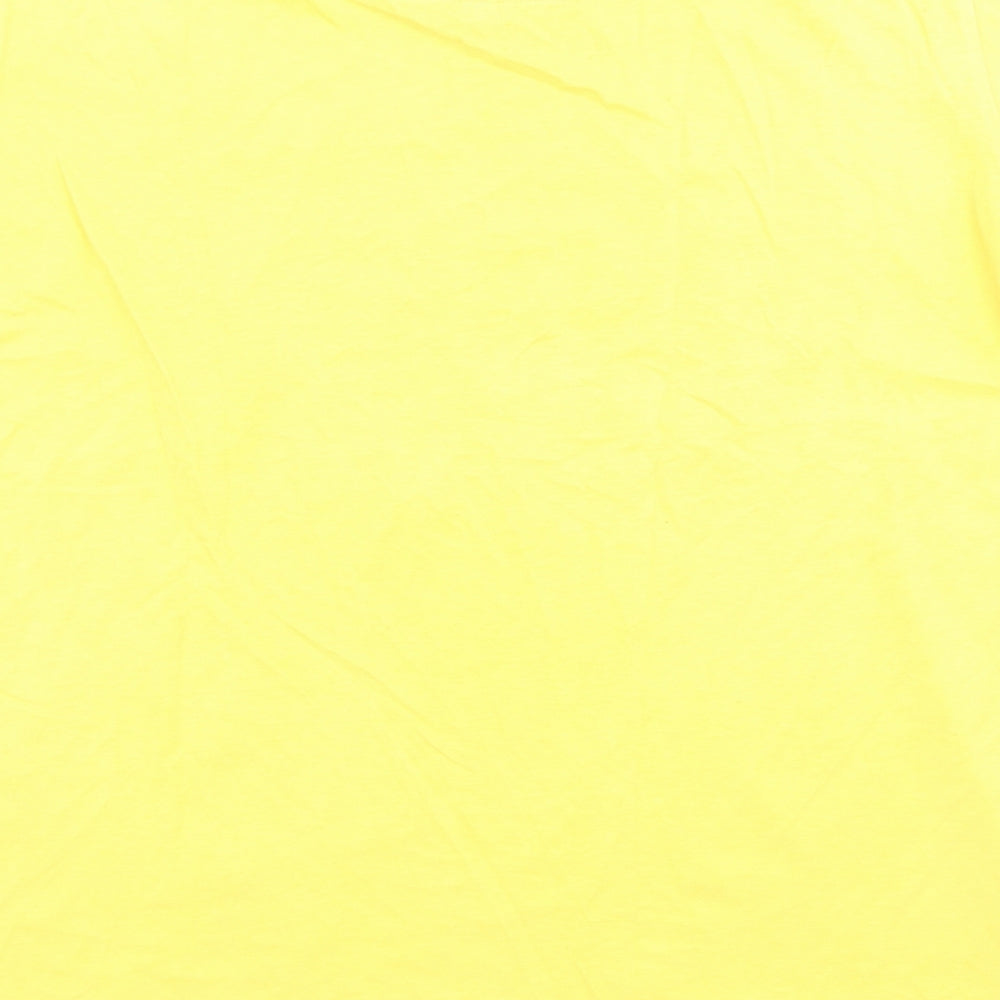 Tokyo Laundry Mens Yellow Cotton T-Shirt Size M Round Neck