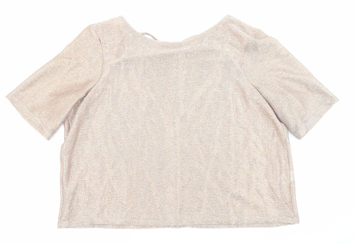 River Island Womens Pink Round Neck Polyester Pullover Jumper Size 10