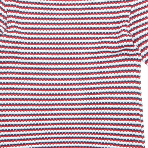 Zara Womens Multicoloured Boat Neck Striped Acrylic Pullover Jumper Size S