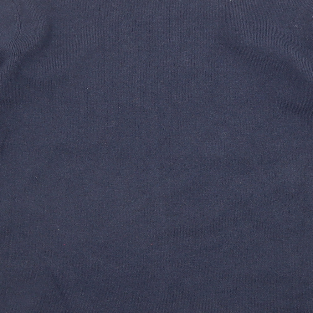 Marks and Spencer Womens Blue High Neck Viscose Pullover Jumper Size 10